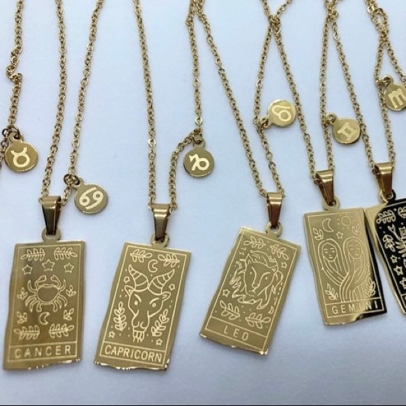 Zodiac sign necklace Scorpio, Sagittarius, Capricorn, Aquarius and Pisces. - Picture 7 of 10